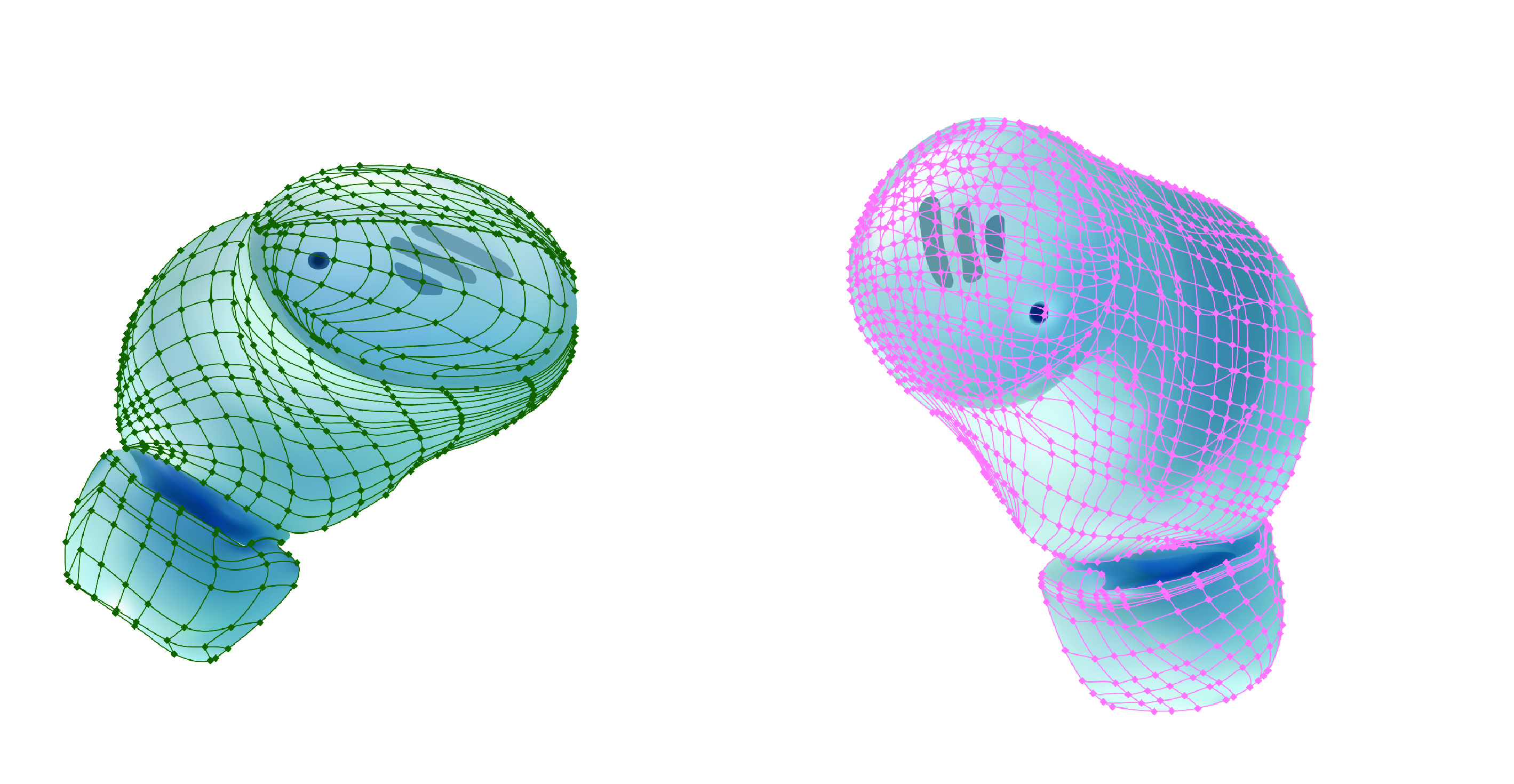 Drawing process diagram of headphones.