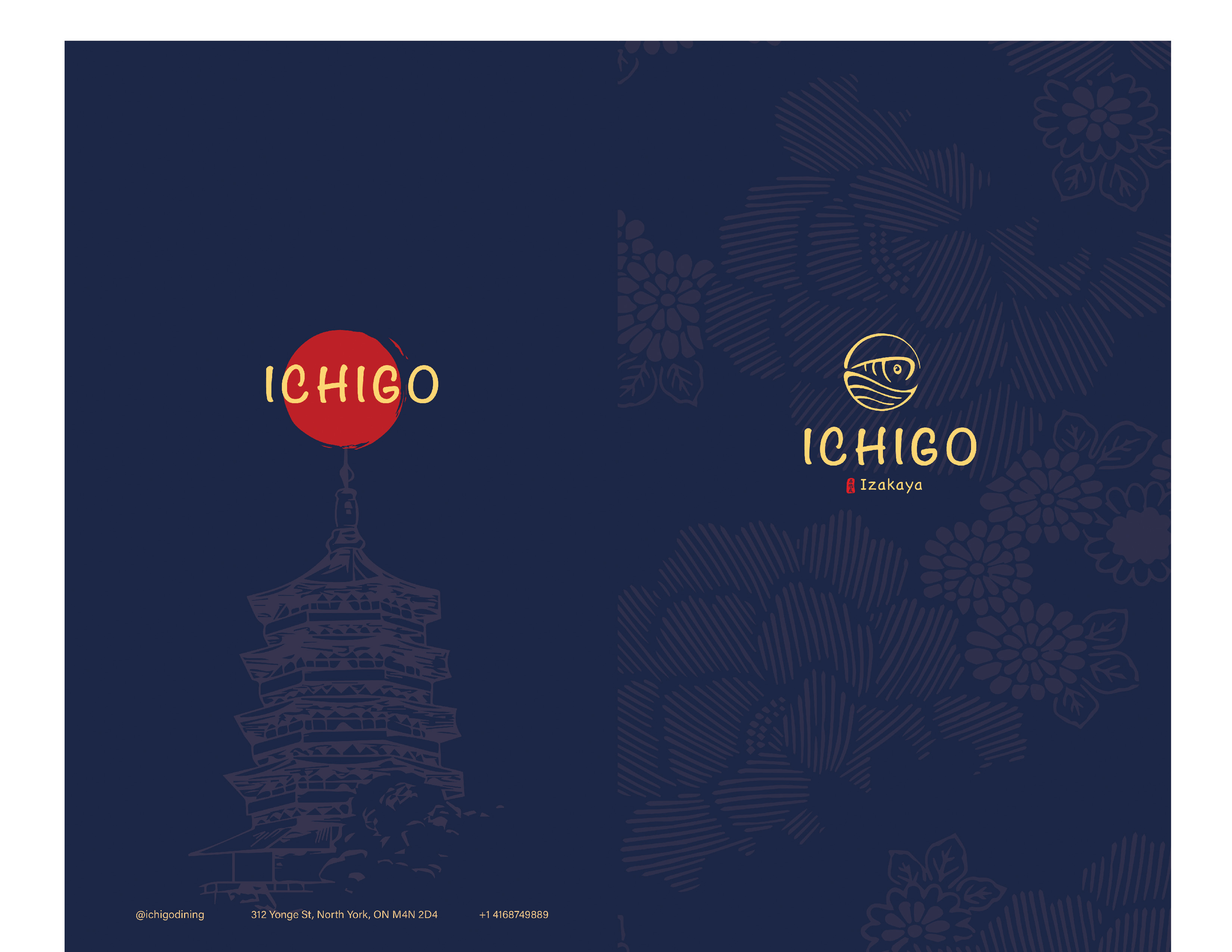 The menu cover of ICHIGO Japanese Restaurant.